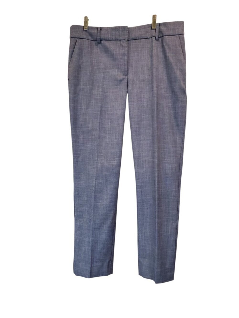 TALBOTS Hampshire Ankle Pants Classic Straight-leg Chambray Blue Size 12